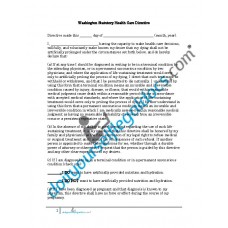 Washington Statutory Health Care Directive 